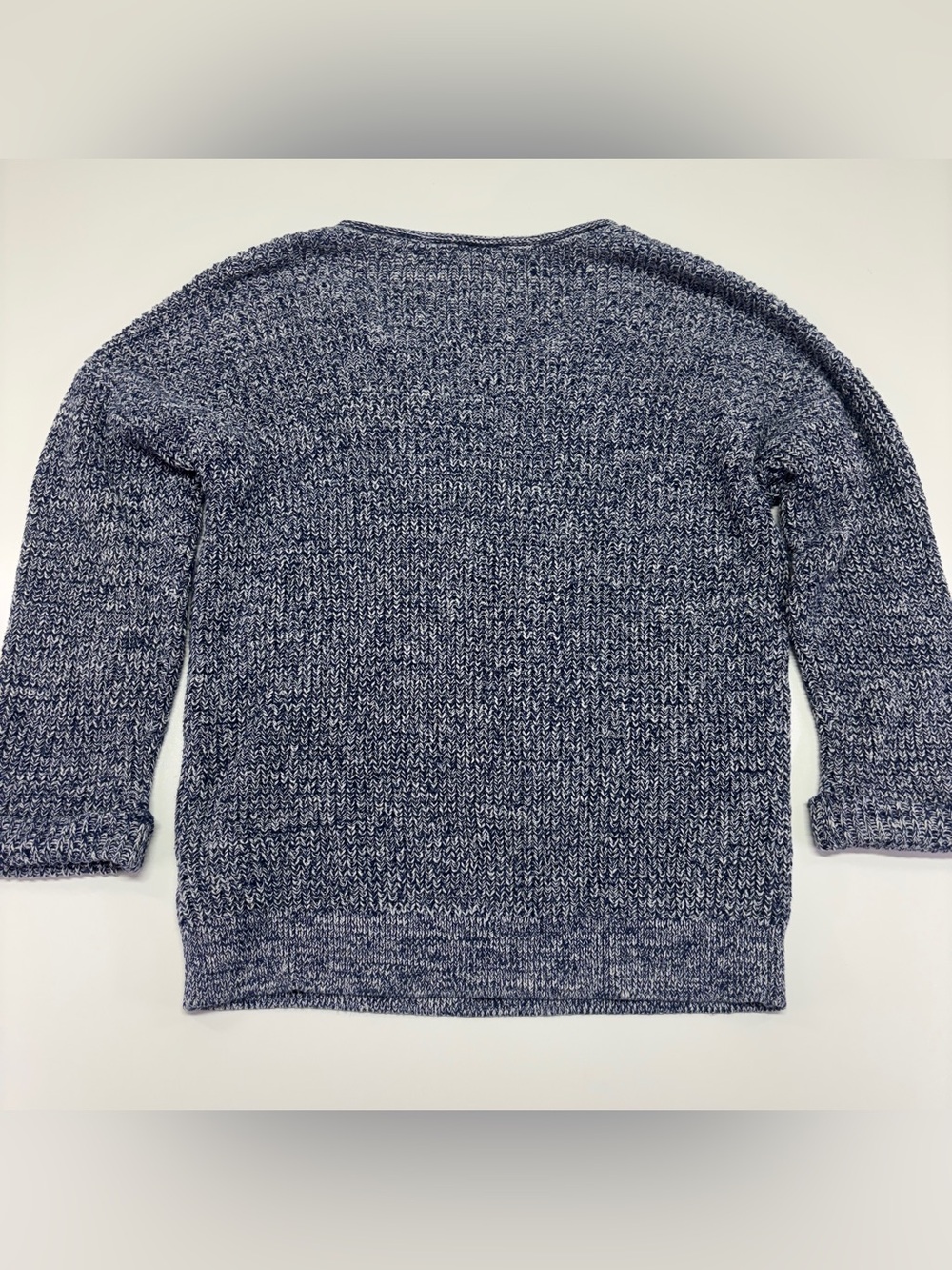 GAP Marled Cotton Knit Sweater Medium Coastal Grandpa Cozy Casual Fall - Picture 6 of 11